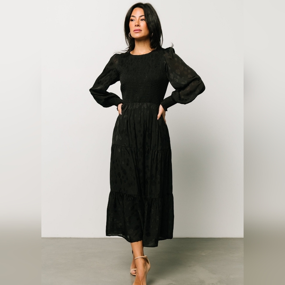 Baltic Born Stockholm Smocked Dress Black